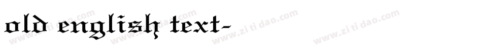 old english text字体转换